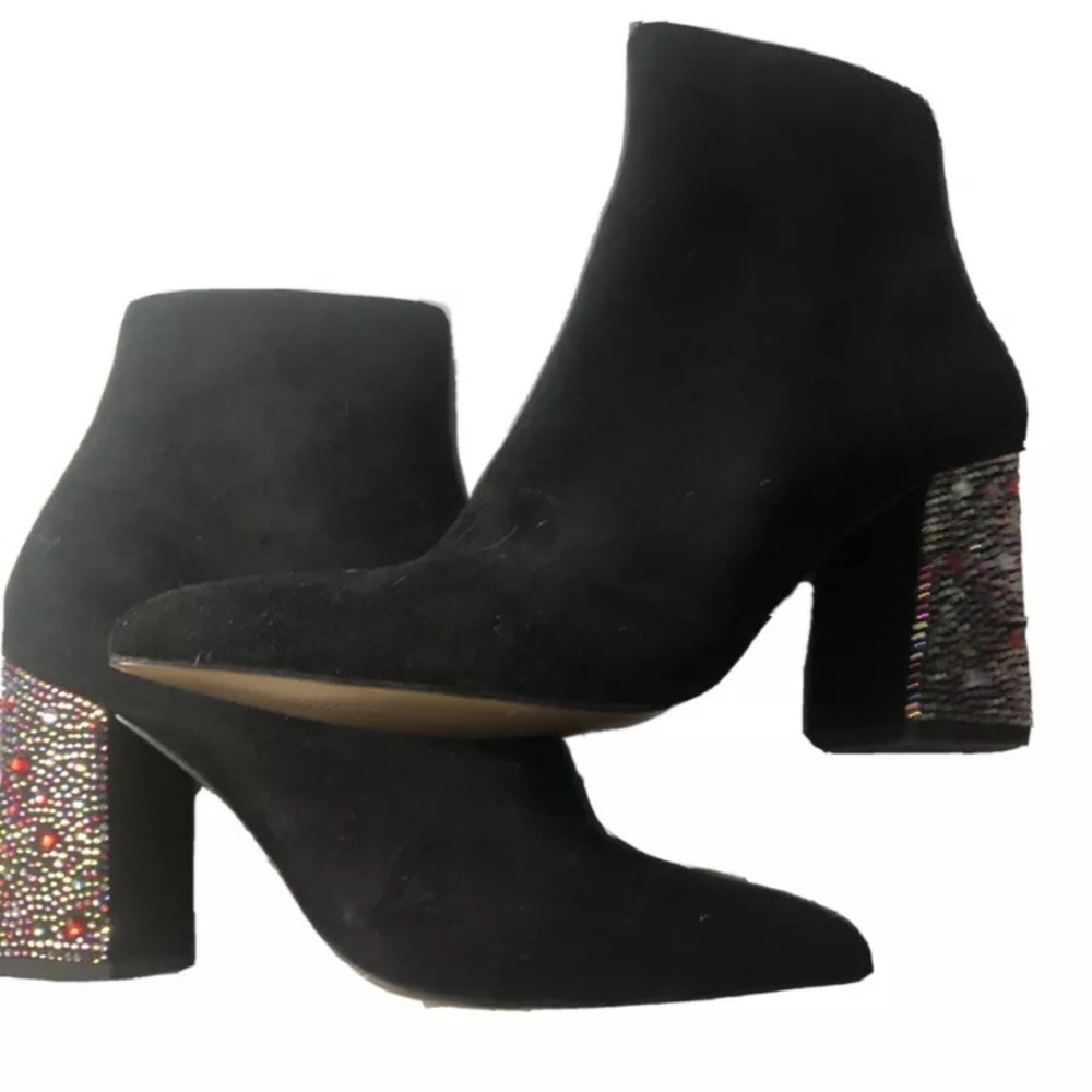 Never Worn, Sparkly Betsey Johnson Ankle Boots 9.5